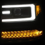 Anzo 111375 - 16+ Chevy Silverado 1500 Projector Headlights Plank Style Black w/Amber/Sequential Turn Signal