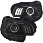 Anzo 111353 - 2014-2016 Jeep Cherokee Projector Headlights Black clear w/ white and Red