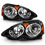 Anzo 121209 - 2002-2004 Acura Rsx Crystal Headlights Black