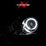 Anzo 121103 - 2004-2007 Mitsubishi Lancer Projector Headlights w/ Halo Chrome (CCFL)