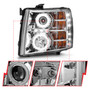 Anzo 111086 - 2007-2013 Chevrolet Silverado 1500 Projector Headlights w/ Halo Chrome