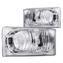 Anzo 111023 - 2000-2004 Ford Excursion Crystal Headlights Chrome 2pc