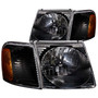 Anzo 111041 - 2001-2005 Ford Explorer Crystal Headlights Black