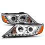 Anzo 111249 - 2011-2013 Kia Sorento Projector Headlights w/ Halo Chrome (CCFL)