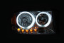 Anzo 111194 - 1997-2004 Dodge Dakota Projector Headlights w/ Halo Black 1 pc