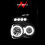 Anzo 111168 - 2008-2010 Ford F-250 Projector Headlights w/ Halo Black (CCFL)