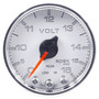 AutoMeter P34411 - 2-1/16 in. VOLTMETER, 0-16V, SPEK-PRO, WHITE/CHROME