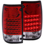 Anzo 311043 - 1989-1995 Toyota Pickup LED Taillights Red/Clear