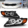 Anzo 121460 - 2011-2013 Kia Optima Projector Headlights w/ Halo Black (CCFL)