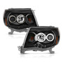 Anzo 121282 - 2005-2011 Toyota Tacoma Projector Headlights w/ Halo Black