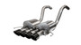 Corsa 2014-2019 Chevrolet Corvette C7 Z06 6.2L 2.75in Xtreme Axle-Back w/ Dual NPP & Quad Black Tips - 14777BLK