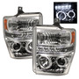 Spyder 5010582 - Ford F250/350/450 Super Duty 08-10 Projector Headlights LED Halo LED Chrm PRO-YD-FS08-HL-C