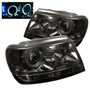 Spyder 5011169 - Jeep Grand Cherokee 99-04 Projector Headlights LED Halo LED Smke - PRO-YD-JGC99-HL-SMC