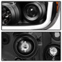 Spyder 9027888 - Xtune Toyota Tundra 07-13 LED Light Bar Projector Headlights Black PRO-JH-TTU07-LED-BK