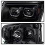 Spyder 9032226 - Xtune Ford F150 09-14 Projector Headlights Halogen Model Only LED Halo Black PRO-JH-FF15009-CFB-BK