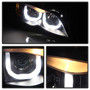 Spyder 5031877 - BMW E46 3-Series 02-05 4DR Projector Headlights 1PC 3D Halo Blk PRO-YD-BMWE4602-4D-3DDRL-BK