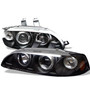 Spyder 5010841 - Honda Civic 92-95 2/3DR 1PC Projector LED Halo Amber Reflctr Blk PRO-YD-HC921P-23D-AM-BK