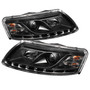 Spyder 5029416 - Audi A6 05-07 Projector Headlights Halogen Model Only - DRL Black PRO-YD-ADA605-DRL-BK