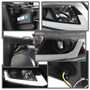 Spyder 5076519 - 12-14 Honda Civic (Excl. 2014 Coupe) Projector Headlights Lgtbr DRL Black PRO-YD-HC12-DRL-BK