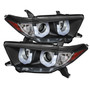 Spyder 5075055 - Toyota Highlander 11-13 Projector Headlights 3D DRL Blk PRO-YD-THLAN11-3DDRL-BK