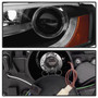 Spyder 5081544 - Audi A4 09-12 Projector Headlights Halogen Model Only - DRL LED Black PRO-YD-AA408-DRL-BK