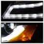 Spyder 5081544 - Audi A4 09-12 Projector Headlights Halogen Model Only - DRL LED Black PRO-YD-AA408-DRL-BK