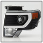 Spyder 9037252 - xTune Ford F150 Projector Headlights - Light Bar DRL - Black PRO-JH-FF15009-LBDRL-BK