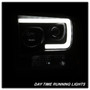 Spyder 5084507 - Ford F250/350/450 05-07 Projector Headlights - Light Bar DRL LED - Black PRO-YD-FS05V2-LB-BK
