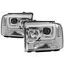 Spyder 5084682 - 05-07 Ford F250/350/450 SD Ver 2 Proj Headlights - Light Bar DRL - Black PRO-YD-FS05V2-LB-C