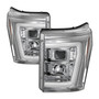 Spyder 5084705 - 11-16 Ford F-250/F-350 V2 Projector Headlights - Light Bar DRL - Chrome PRO-YD-FS11V2-LB-C