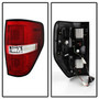 Spyder 5084224 - 09-14 Ford F150 V2 Light Bar LED Tail Lights - Red Clear (ALT-YD-FF15009V2-LBLED-RC)
