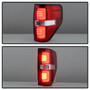 Spyder 5084224 - 09-14 Ford F150 V2 Light Bar LED Tail Lights - Red Clear (ALT-YD-FF15009V2-LBLED-RC)