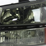 Spyder 5064523 - Xtune Chevy Silverado 2500HD 03-06 Crystal Headlights w/ Amber Lights Smoke HD-JH-CSIL03-AM-SM-SET