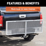 CURT 18100 - 60in x 20in Aluminum Tray-Style Cargo Carrier (Folding 2in Shank)