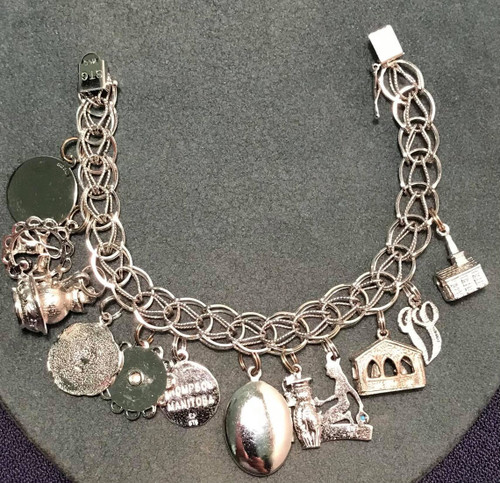 Sterling Silver Charm Bracelet 1960's