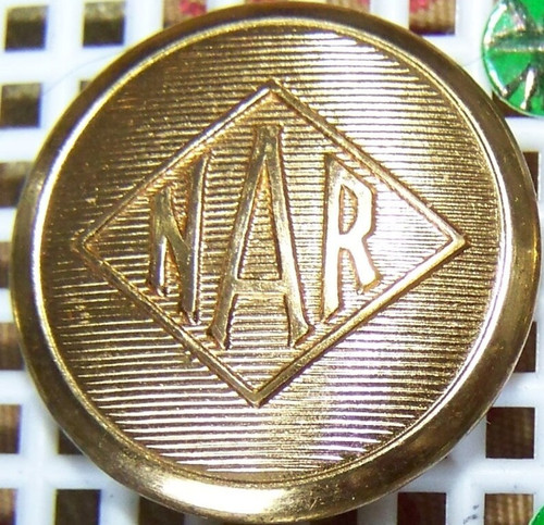 NAR Gold Button Northern Alberta Railways Railroad Uniform Button Goldtone RARE