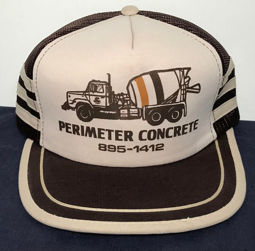 Trucker 3 stripe cap by Perimeter Concrete in Manitoba