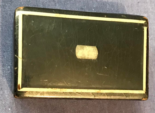 Late Georgian Era Black Lacquered Snuff Box