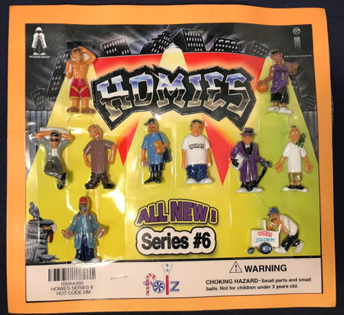 Series #6 Homies 9 Mini Figures Vending Machine Display Card Sign 2002
