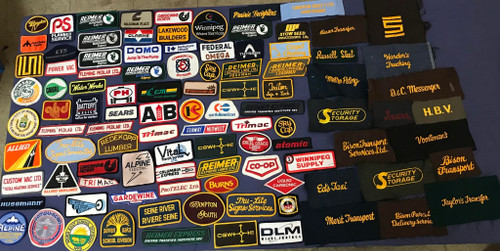 PATCHES 101 different NOS uniform trucker cap advertising Trucker moving companies utilities etc