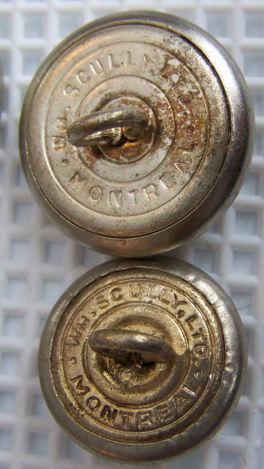 Uniform Buttons WINNIPEG 6 Silver plated - 1950s/60s Winnipeg Hydro Electric System - William Scully