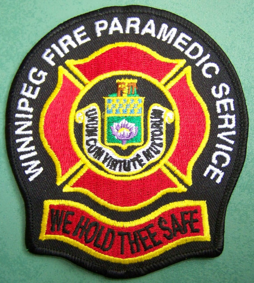 Winnipeg Fire Paramedic Service uniform patch - Manitoba fire fighter