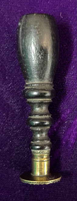 Georgian small ebony handled legal wax seal stamper