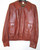 Leather jacket NOS DEADSTOCK 1970s Red-Brown Size 50 coat STYLIN'