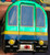 Photo of rear view of Piping Engine Express No 1340 battery operated tin toy locomotive from the 1960s