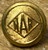 NAR cuff Button Northern Alberta Railways Railroad Uniform GOLD tone RARE