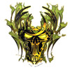 Toxic Green Skull Decal