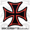 Red Border Iron Cross Patch