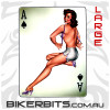 Biker Decal - Ace Of Spades Pin-up - Large