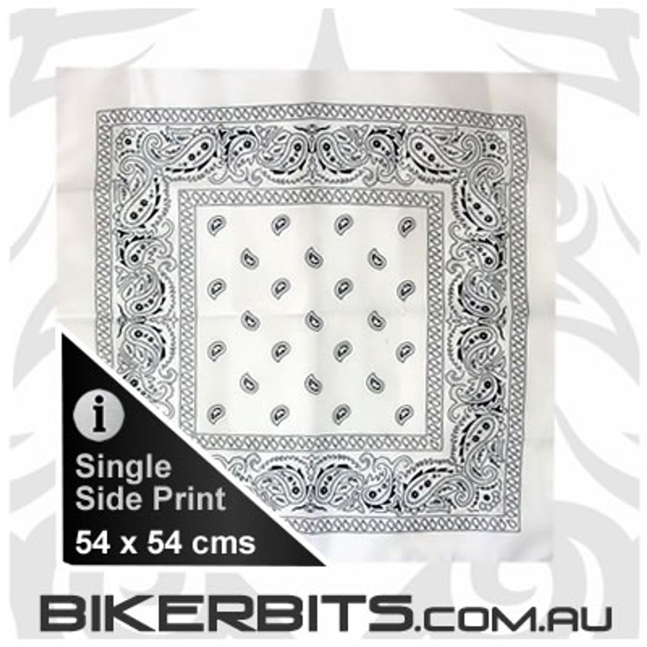 White Paisley Bandana 